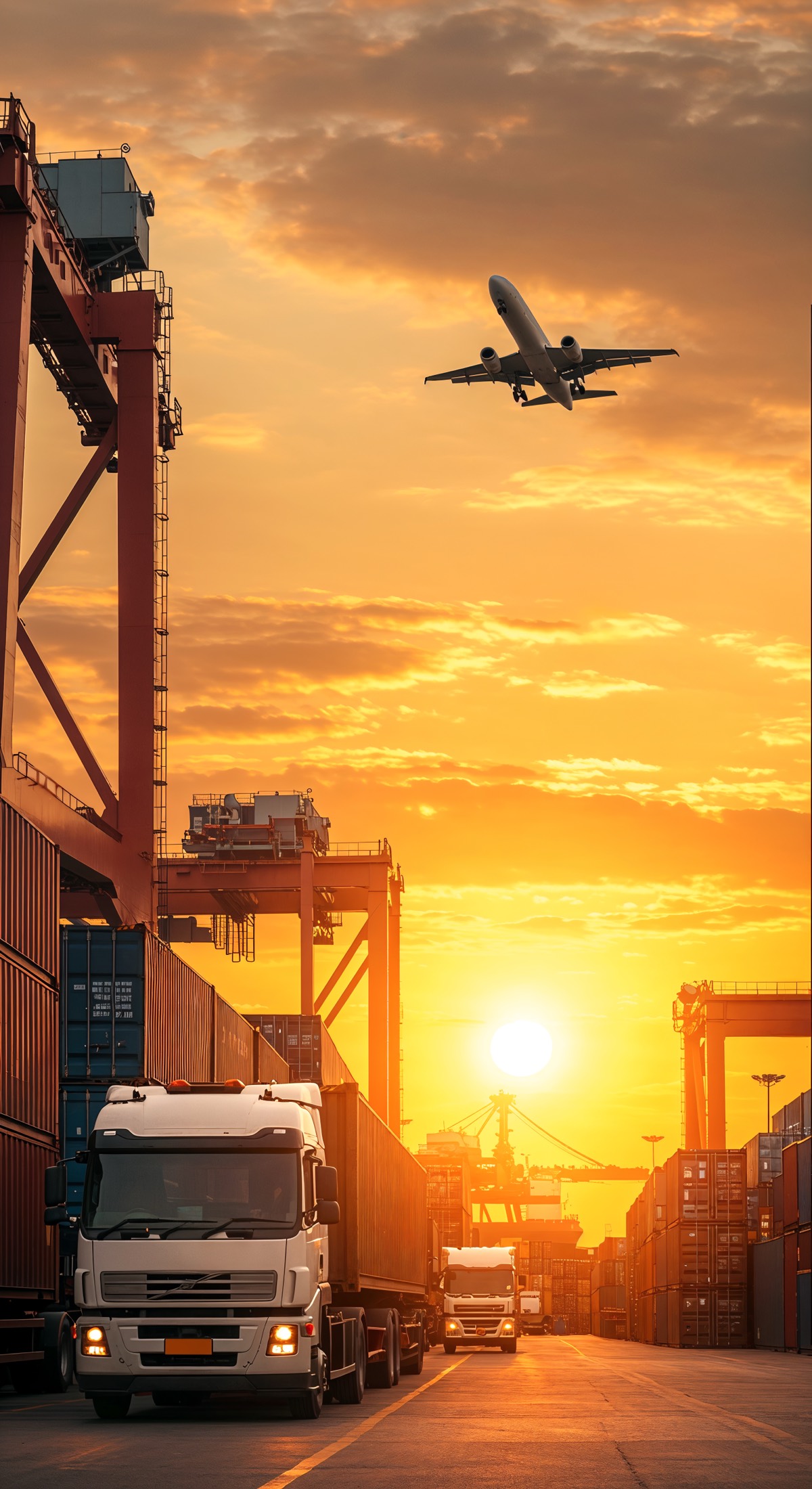 Containers being handled at an inland container depot serving Kenyan and regional cargo